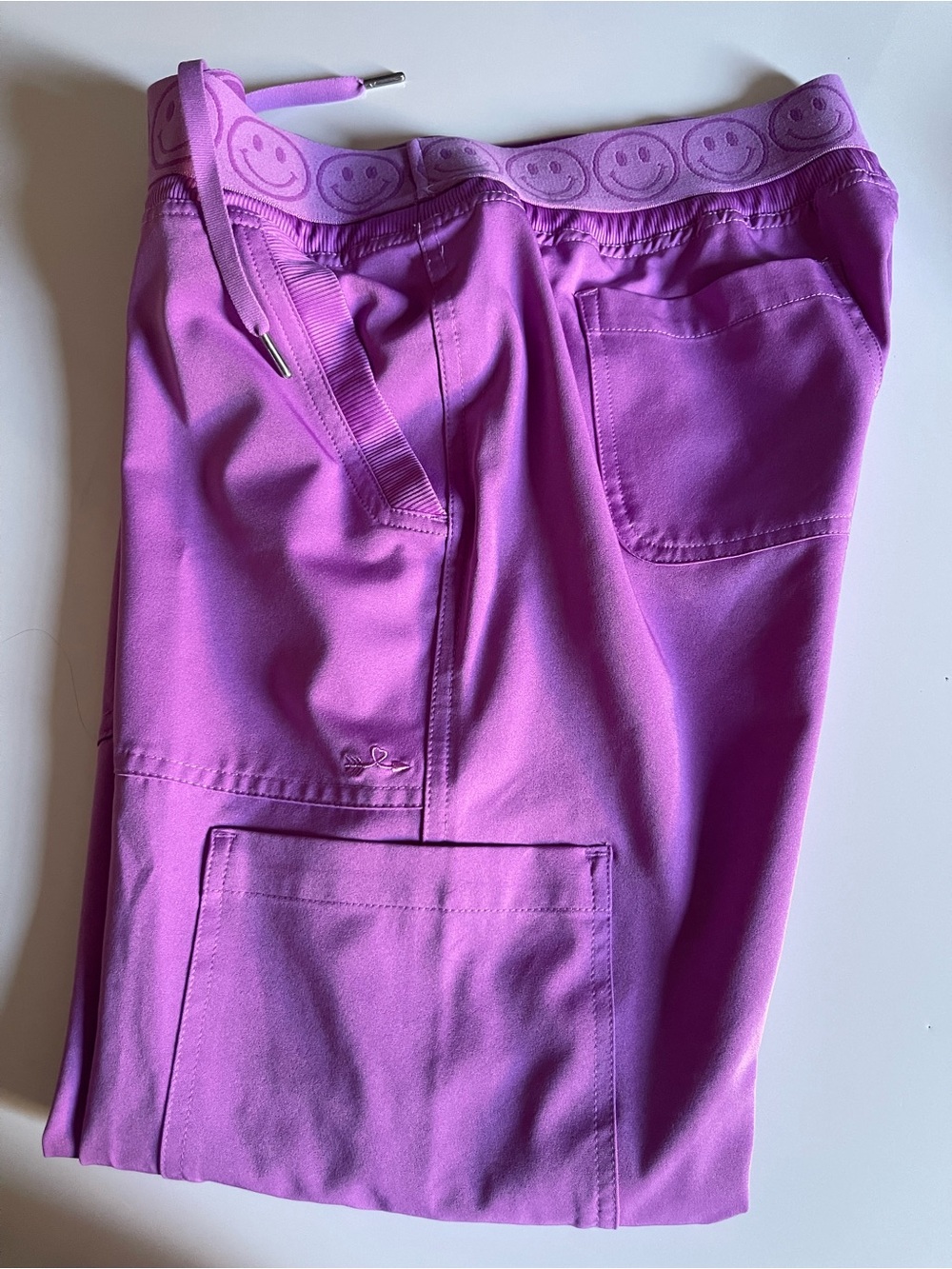 Women’s Purple Smile-Trim Drawstring Shorts